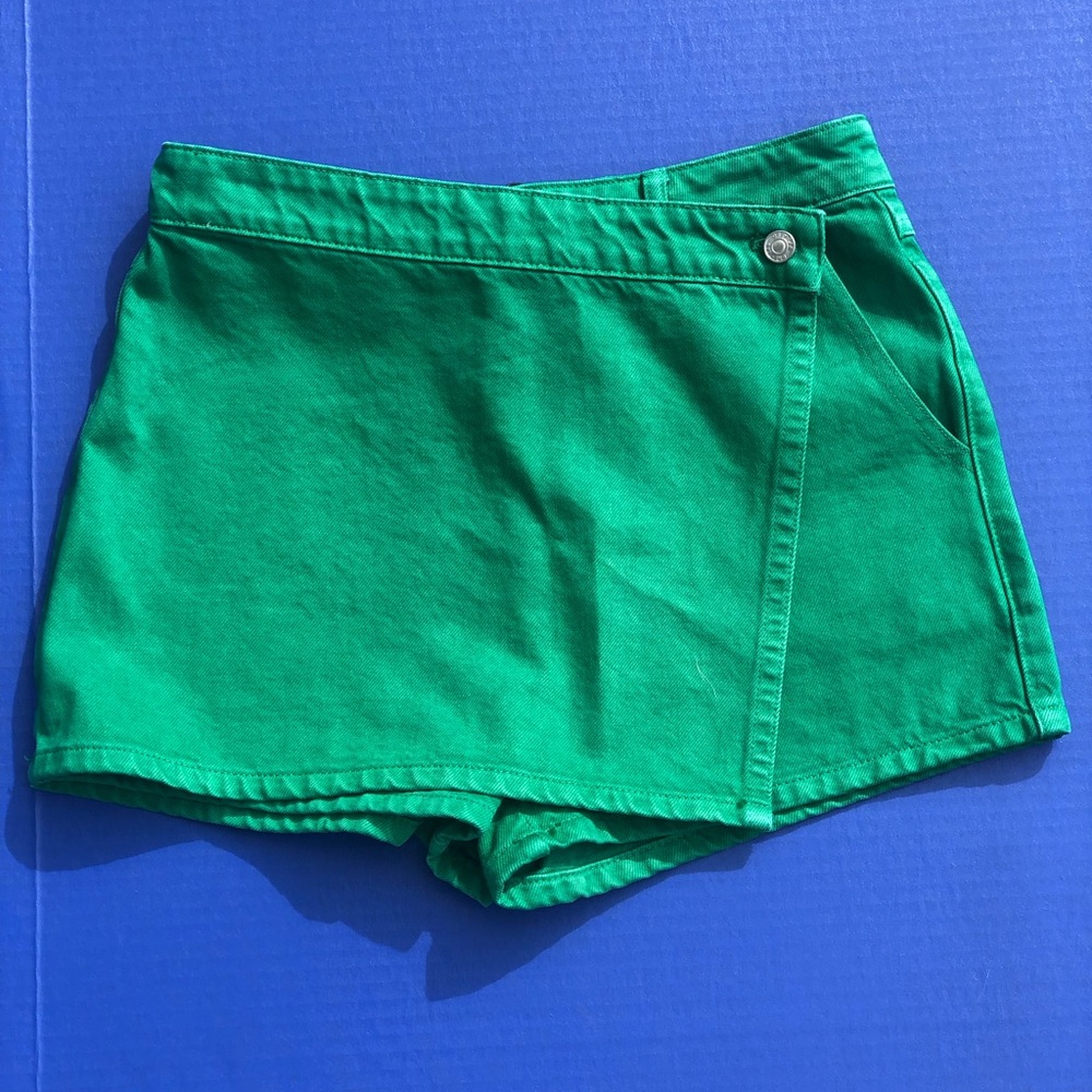 Grey Lab Green Denim Skort M